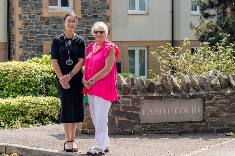 Resales Property Consultant Georgie Kedge and House Manager Marie Purnell at Cabot Court, Bristol
